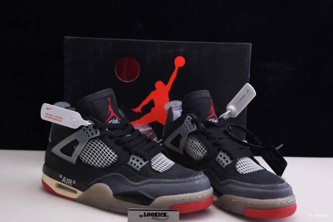 Rep TBK 4 x White Jordan Air Off CV9388-001 Bred Retro 0728
